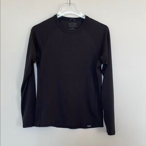 Patagonia Black Long Sleeve Tee Minimalist Crew Neck